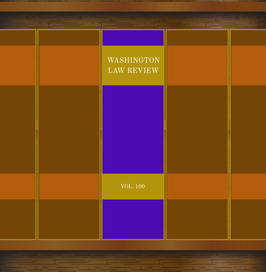 Washington Law Review Graphic of a bookshelf